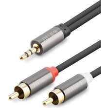 Nemere 3.5 mm To 2rca Kablo 2lıne Gold 3m Siyah HDX1068