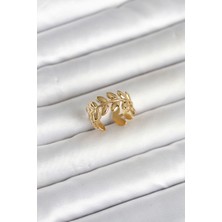 Callerrons Accessories Gold Renk Başak Form Kadın Yüzük - EBJ260418W41953