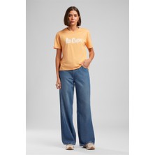 Lee Cooper Kate Kadın Loose Straight Fit Jean Pantolon Orta Mavi̇