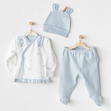 Nessi World AC25646 Bunny Bear 3'lü Zıbın Set Blue