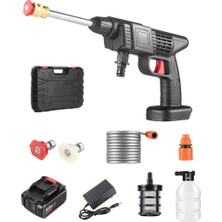 Nemere 48V Şarjlı Çift Bataryalı Taşınabilir Basınçlı Oto Yıkama Bahçe Sulama Tabancası