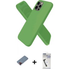 Marsilyan™- iPhone 12 Pro Max Kılıf Kozmos Yansıma Özel Seri - Şeffaf Uv Polymer Nano Ekran Koruyucu + Kırmızı Metal Kamera Lens Koruma Cam