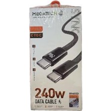  megatech mt-240t hasır type-c to type-c data kablosu