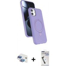 Marsilyan™- iPhone 11 Kılıf Iz Işık Koleksiyonu - Şeffaf Uv Polymer Nano Ekran Koruyucu + Gökkuşağı Pers Alüminyum Kamera Lens