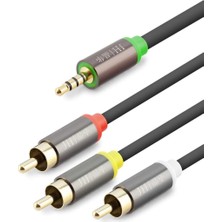 Nemere 3.5 mm To 3rca Kablo 2lıne Gold 3m Siyah HDX1065