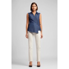 Lee Cooper New Kadın High Rise Straight Fit Jean Pantolon Beyaz