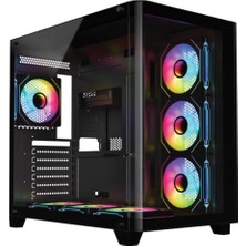  frisby fc-9545g 750w 80+ (bronze) gaming kasa 7x argb fan boş bilgisayar kasası