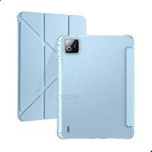 Z-Mobile Xiaomi Mi Pad 7/7 Pro ve Mi Pad 8/8 Pro Kılıf Üçe Katlanan Kalem Bölmeli Standlı Tablet Kılıfı Uyandırma Özellikli Darbelere Dayanıklı