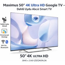 Maximus Maxımus 50'' 127 Ekran Uha 50 M9P Uydu Alıcılı Google Tv