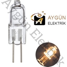 Aygünelektrik 5 Adet 12V 20W Kapsül Ampül Lamba G4 Duy Günışığı Iğne Ayaklı Avize ve Spot Ampulü