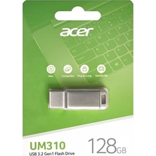  acer 128gb usb3.2 um310-128gb metal flash bellek
