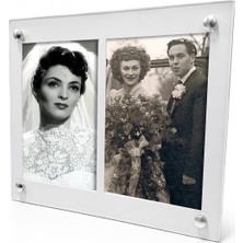 Best Hediye Akrilik Ikili Fotoğraf Çerçevesi - 13X18CM-BASKILAR Dahil