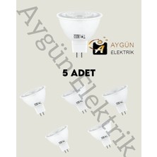 Aygünelektrik Horoz Electric  8W MR16 Mercekli LED Çanak Ampul-5 Adet
