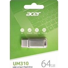  acer 64gb usb3.2 um310-64gb metal flash bellek