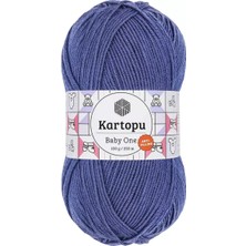 Ata Store 1 Adet Baby One Tüylenmeyen El Örgü Ipi Yünü Açık Lacivert K604