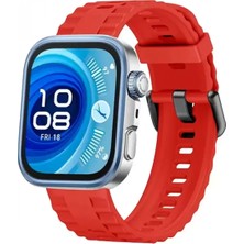 Pileli Store Newface Huawei Watch Fit 3 Klasik Kordon - Kırmızı