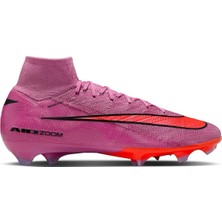 Nike Zoom Superfly 10 Elite Fg Çoraplı Erkek Profesyonel Çim Saha Kramponu Açık  Pembe