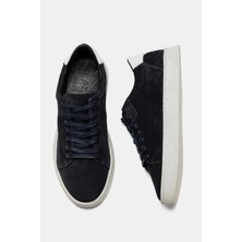VARNAS Erkek Lacivert Süet Hakiki Deri Casual Günlük Bağcıklı Sneaker Kauçuk Taban Ayakkabı – Dolce