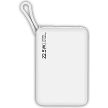Mobilite 20000 Mah 22.5W Süper Hızlı Şarj Dahili Kablolu LED Göstergeli Pd ve Qc 3.0 Powerbank