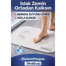 Oval Model Su Emici Taş Paspas - Diyatomit Banyo Matı Suya Doymayan Paspas
