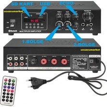 Ucuzcu Market Hat Trafolu Iki Bölgeli  2X150 Watt Seslendirme Amfisi (Bluetooth-Usb-Sd Kart)
