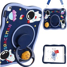 Coverzone Huawei Matepad Se ile Uyumlu 11 Inç ile Uyumlu Kılıf 360 Derece Döner Stand Yatay Dikey Kullanılabilir, Kawaii Askılı Tasarım Kalem Yuvası Özellikli Sevimli Space-Man Tasarımı