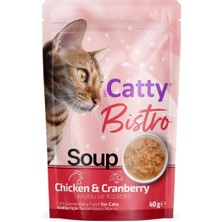 Catty Bistro Tavuklu ve Kızılcıklı Kedi Çorbası 40 gr