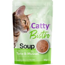 Catty Bistro Ton Balıklı ve Midyeli Kedi Çorbası 40 gr