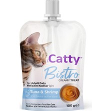 Catty Bistro Ton Balıklı ve Karidesli Yetişkin Kedi Krema Ödülü 100 gr