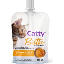 Catty Bistro Tavuklu ve Havuçlu Kısır Kedi Krema Ödülü 100 gr