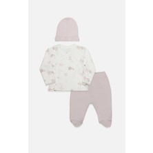 Nessi World 3lü Zıbın Takım Love You Family 13122 Pudra