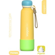 Vagonlife 750 ml Pipetli Sızdırmaz Paslanmaz Çelik Termos Matara El Askılı Bpa Içermez 750ML 1106FF