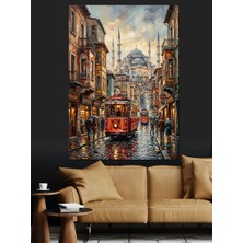 Karizma Tablo Istanbul Eminönü ve Nostaljik Tramvay Dekoratif Kanvas - Mdf Ahşap Tablo