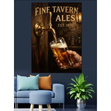 Karizma Tablo Bardakta Köpüren Taze Bira Keyfi Dekoratif Kanvas - Mdf Ahşap Tablo