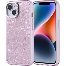 MobaxAksesuar Apple iPhone 14 Kılıf Kamera Çerçeve Taşlı Parlak Tasarım Kapi Kapak