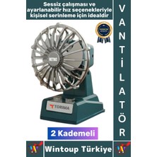 Wintoup #vantilatör Kompakt Sessiz Çalışma Yoğun Üfleme Retro 2 Kademeli Şarjlı Mini Masa Üstü Vantilatör