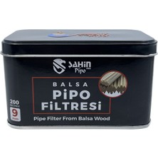 Şahin Pipo 9mm Balsa Ağacı Pipo Filtresi - 200 Adet Ekonomik Paket