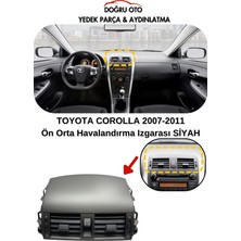 Doğru Oto Toyota Corolla Orta Klima Havalandırma Menfezi Izgarası Siyah