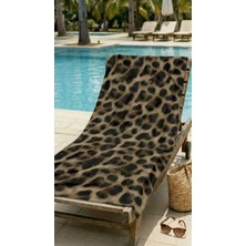 Miami Beach Leopar Desenli Yüksek Su Emici 70X150CM Plaj Havlusu