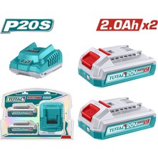 Total P20S 2li 2.0 Ah TFBLI2001 Akü ve Şarj Aleti Seti TFBCPK2212E