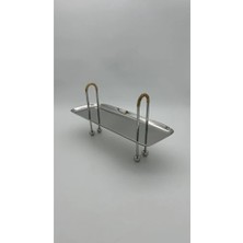Mikasa Moor Silver Hasır Kulplu Ayaklı Servislik 42X16X23CM