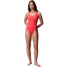 Calvin Klein Kadın Pembe Sırt Dekolteli Mayo LV00Q61205