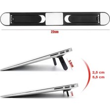 Nessi World 2 Kademeli Katlanabilir ve Yapışkanlı Laptop Standı Siyah
