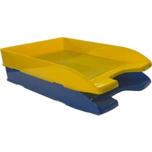 Ark 2'li A4 Uyumlu Plastik Evrak Rafı Masaüstü Belge Düzenleyici 33X25X6 cm