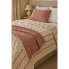 Veronica Line 8 Kat Müslin Çift Yönlü Yatak Örtüsü + Yastık Kılıfı Set 240X260 Organik %100 Pamuk