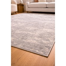 Gümüşsuyu Rustic Gri 17143 Modern Dekoratif Salon Halısı - Kaymaz Taban & Antialerjik