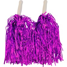 Muka Ponpon Amigo Gösteri Okul Ponpon Renkli 2'li Parlak  Renk Saplı Süs