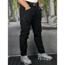 Unısex Soft Shell Su Dayanıklı ve Rüzgar Geçirmez Içi Polarlı Taktik Motorcu Pantolon