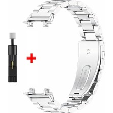 MobaxAksesuar Huawei Band 11 / 11 Pro Kordon Klipsli Metal Kordon 04 +Kısaltma Aparatı