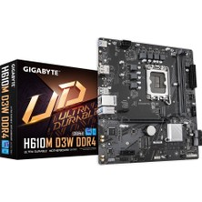  gigabyte h610m d3w d4 1700p vga hdmı usb3.2 matx ıntel anakart